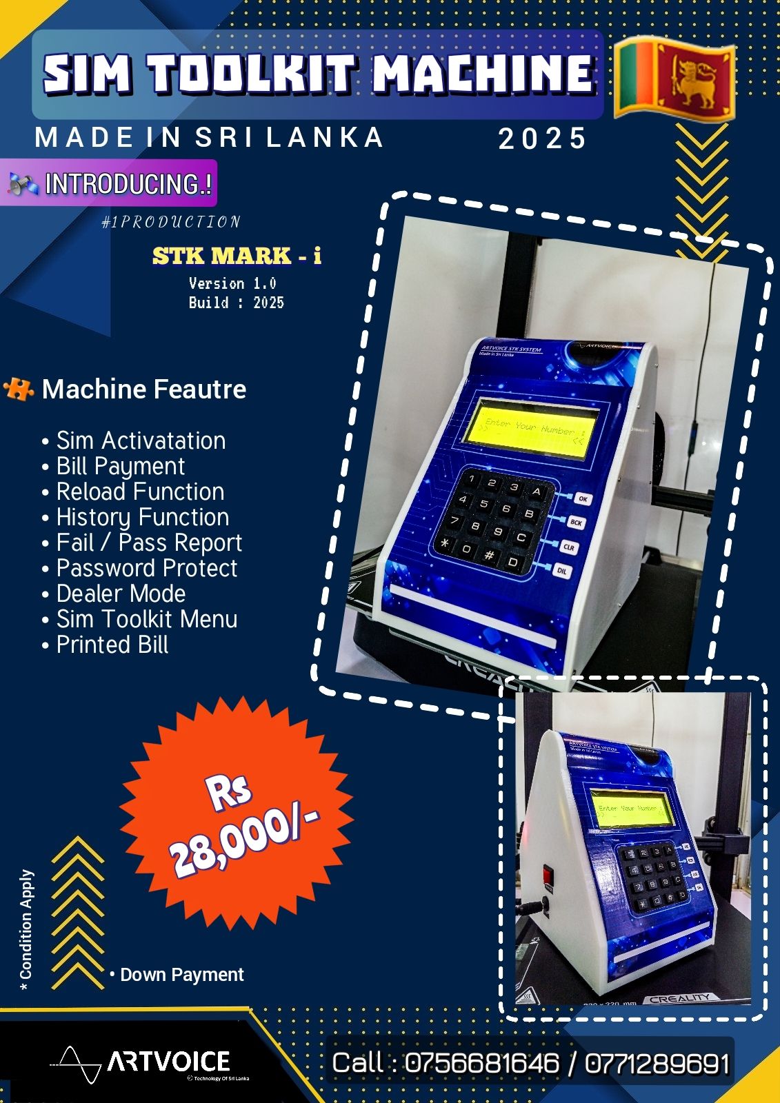 Artvoice Sim Toolkit Machine